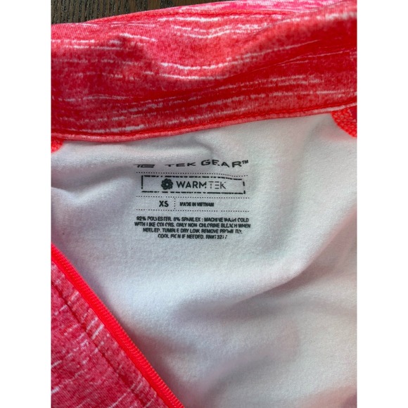 Tek Gear 1/4 Zip Womens WarmTek Pull Over Athletic Top XS Long Sleeve EUC Coral - Picture 11 of 11